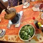 Fondue à table
