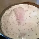Gratin de colin sur polenta