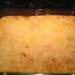 Gratin de colin sur polenta